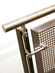 Ferric Railing System with steel panel infill
