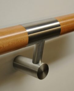 Konic Wood and stainless steel handrail by HDI Railing Systems