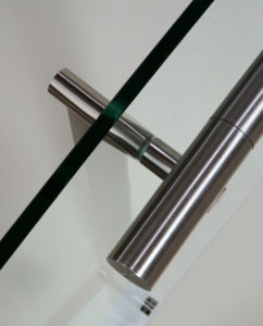Konic upper connection to elliptical post by HDI Railing Systems