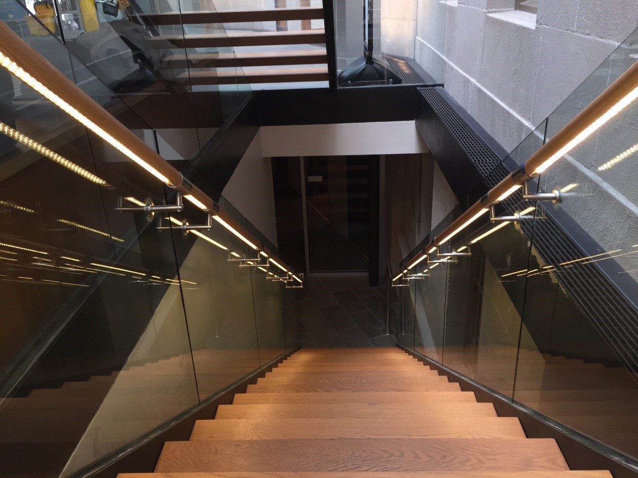Structural glass supported balustrade systems